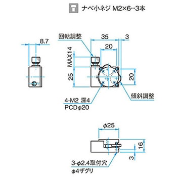 θαβ軸小型薄形ステージ KKDシリーズ シグマ光機