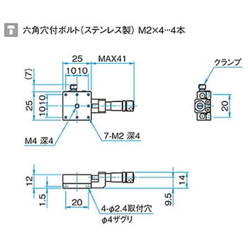 X軸ステンレスステージ TSDSシリーズ シグマ光機