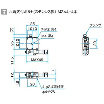 X軸ステンレスステージ TSDSシリーズ シグマ光機