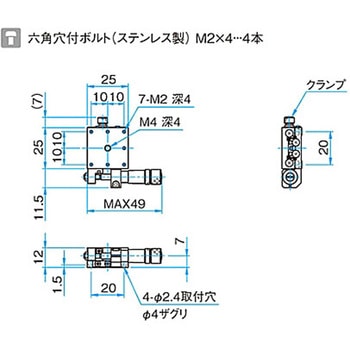 X軸ステンレスステージ TSDSシリーズ シグマ光機