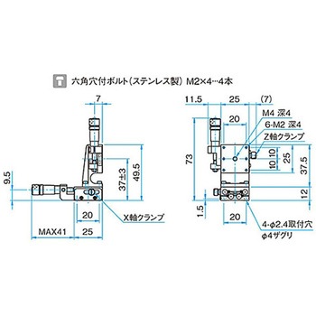 XZ軸ステンレスステージ(垂直) TSDSシリーズ シグマ光機