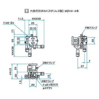 XYZ軸フラットスチールステージ TSDSシリーズ シグマ光機