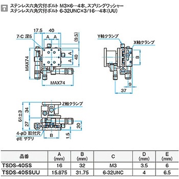 XYZ軸フラットスチールステージ TSDSシリーズ シグマ光機