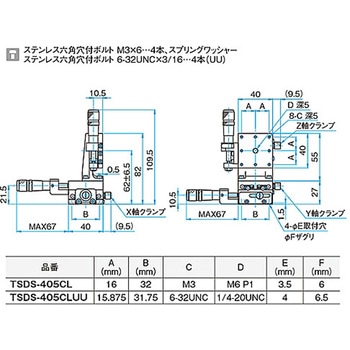 XYZ軸ステンレスステージ(垂直) TSDSシリーズ - シグマ光機