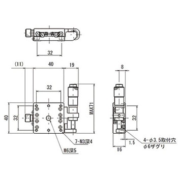 Z軸ボールガイドアルミステージ(垂直面取付) TADCシリーズ シグマ光機