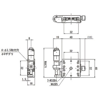 Z軸ボールガイドアルミステージ(垂直面取付) TADCシリーズ シグマ光機