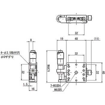 Z軸ボールガイドアルミステージ(垂直面取付) TADCシリーズ シグマ光機