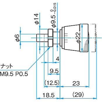 マイクロメーターヘッド(保守部品)移動量15mm以下 シグマ光機