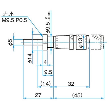 マイクロメーターヘッド(保守部品)移動量15mm以下 シグマ光機