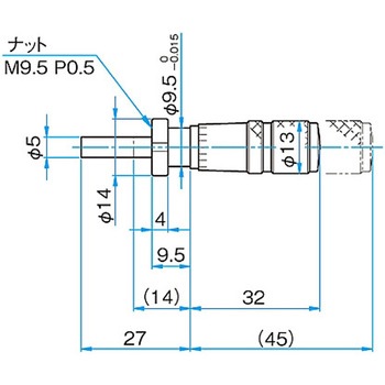 マイクロメーターヘッド(保守部品)移動量15mm以下 シグマ光機