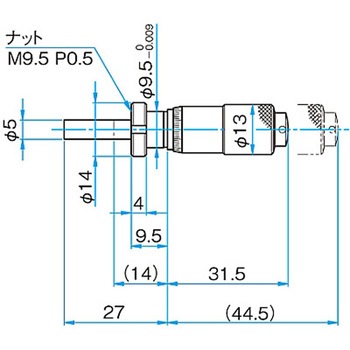 マイクロメーターヘッド(保守部品)移動量15mm以下 シグマ光機