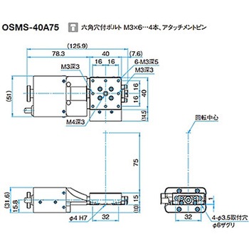 ガイド一体型ゴニオステージ ステージサイズ40mm OSMS-40Aシリーズ - シグマ光機