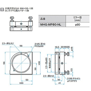 NOMI LOCK(TM)ネマティックミラーホルダー MHGシリーズ シグマ光機