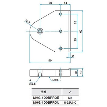 キネマティックミラーホルダー用ロッドシフトプレート MHGシリーズ シグマ光機