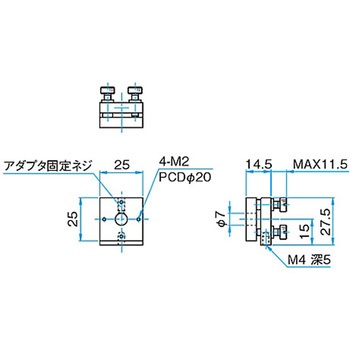 キネマティック式小型ミラーホルダー MMHシリーズ シグマ光機