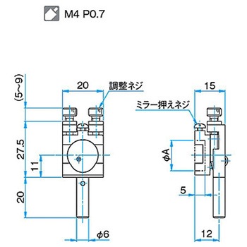 小型上操作ミラーホルダー(ロッドタイプ) LMMHシリーズ シグマ光機