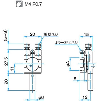 小型上操作ミラーホルダー(ロッドタイプ) LMMHシリーズ - シグマ光機