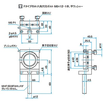 粗微動マイクロメーターヘッド MHFシリーズ シグマ光機