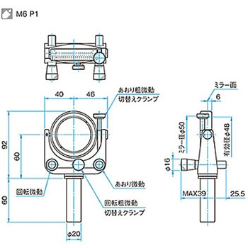 ジンバル式ビームスプリッターホルダー(マイクロタイプ) BHANシリーズ シグマ光機