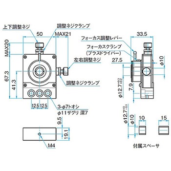3軸・5軸レンズホルダー(プレートタイプ) ALHNシリーズ シグマ光機