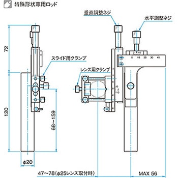 スライド式レンズホルダー TMENシリーズ シグマ光機