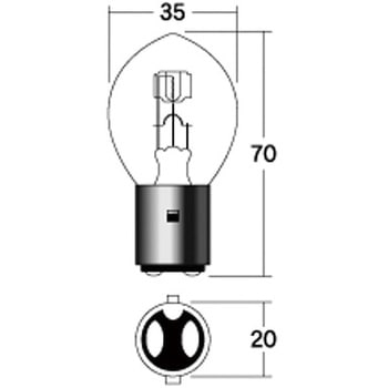 2輪車用高効率ハイパーハロゲン H4BS 12V M&H