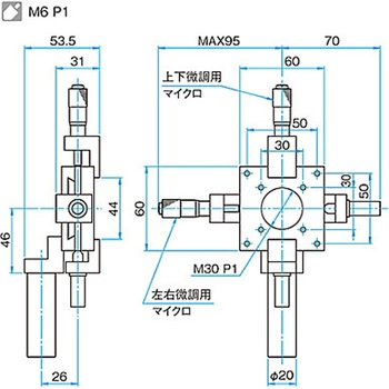 十字動・ピンホールホルダー シグマ光機