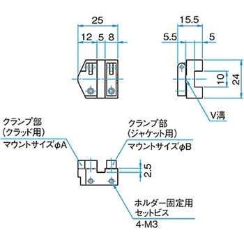 小型光ファイバーホルダー MFHシリーズ シグマ光機