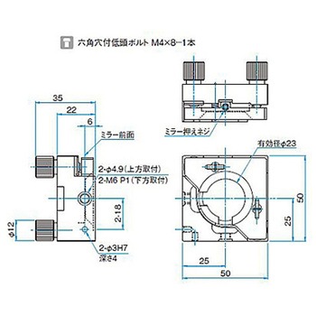 オフセットレスキネマティックミラーホルダー MHIシリーズ シグマ光機