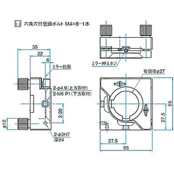 オフセットレスキネマティックミラーホルダー MHIシリーズ シグマ光機