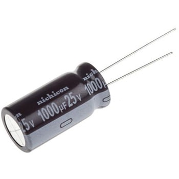 ニチコン コンデンサ 1000μF， ，25V dc， UPM1E102MHD ニチコン