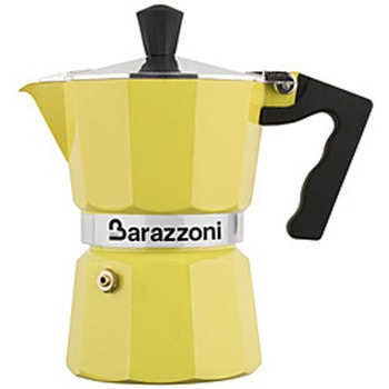 直火用 エスプレッソコーヒーメーカー3カップ LA CAFFETTIERA ALLUMINIO E COLORATA イエロー 83000550325 BARAZZONI