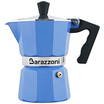 直火用 エスプレッソコーヒーメーカー1カップ LA CAFFETTIERA ALLUMINIO E COLORATA ブルー 83000550157 BARAZZONI