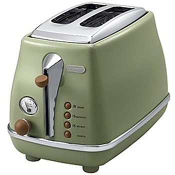 ポップアップトースター CTOV2003J オリーブグリーン [2枚] デロンギ