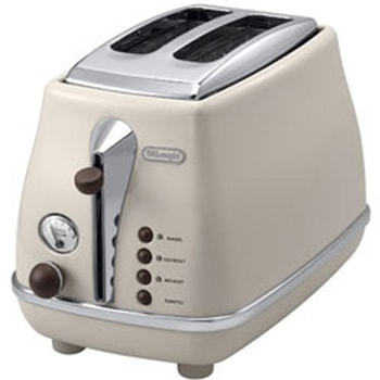 ポップアップトースター icona VINTAGE collection(アイコナ・ヴィンテージ コレクション) ドルチェベージュ CTOV2003J [2枚] デロンギ