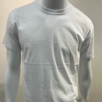 紳士用 Tシャツ 半袖 丸首 ホワイト Lサイズ 綿100% - ブルーメイト