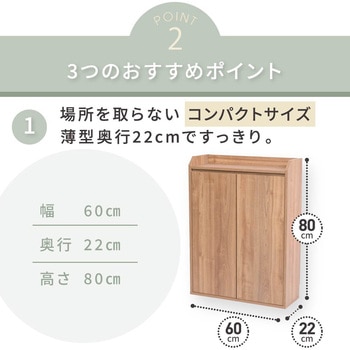 キッチンカウンター下収納 薄型 ミニキャビネット 両扉付き カウンター下収納