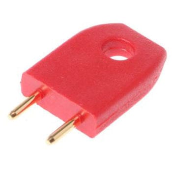 HARWIN ショートリンク D3086-99， オス， ストレート， 赤， 上部閉塞， 2極， 1列， 5.08mmピッチ HARWIN