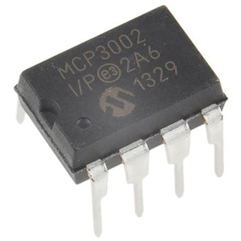 Microchip A/Dコンバータ， 10ビット， ADC数:2， 200ksps， MCP3002-I/P MICROCHIP