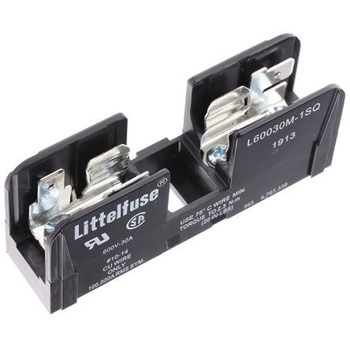 レール取り付けヒューズホルダ Littelfuse 30A， 600V ac LITTELFUSE