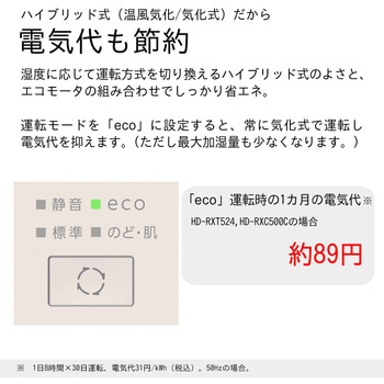 ハイブリッド式加湿器 RXCタイプ 木造8.5畳まで/コンクリート14畳まで HD-RXC500C(W)/(T) ダイニチ工業
