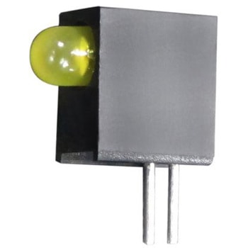 キングブライト 基板用LED表示灯 黄 直角 40 ° スルーホール実装 - KINGBRIGHT