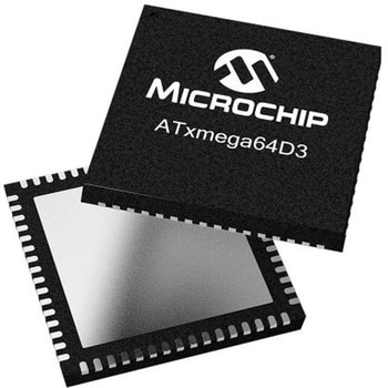 Microchip マイコン AVR XMEGA， 64-Pin VQFN ATXMEGA64D3-MH MICROCHIP