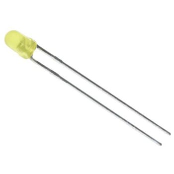 Kingbright LED， 黄， スルーホール実装， 3 mm 砲弾型 (T-1)， L-934YD-12V - KINGBRIGHT