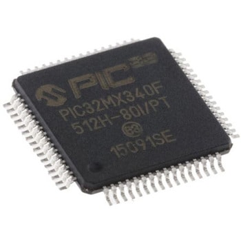 Microchip マイコン， 64-Pin TQFP PIC32MX340F512H-80I/PT MICROCHIP