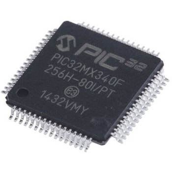 Microchip マイコン， 64-Pin TQFP PIC32MX340F256H-80I/PT MICROCHIP