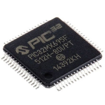 Microchip マイコン， 64-Pin TQFP PIC32MX695F512H-80I/PT MICROCHIP