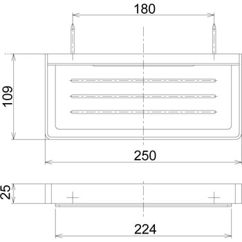 ステンレス製 化粧棚 RA0006マットブラック RELIANCE(リラインス)