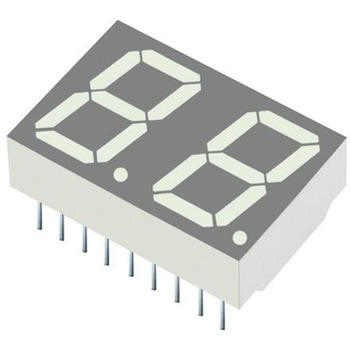 Kingbright LEDディスプレイ， 2桁， 赤， 数字表示器， 7セグメント， DA56-51SURKWA KINGBRIGHT