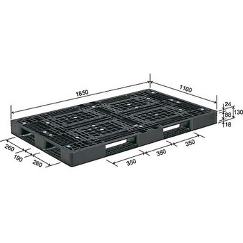 82005700BKRCP パレット D4-110185 再生ブラック アズワン 1枚 82005700BKRCP - 【通販モノタロウ】